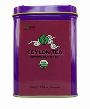 Organic Ceylon Black Tea Loose Leaf Tea 3 OZ TIN