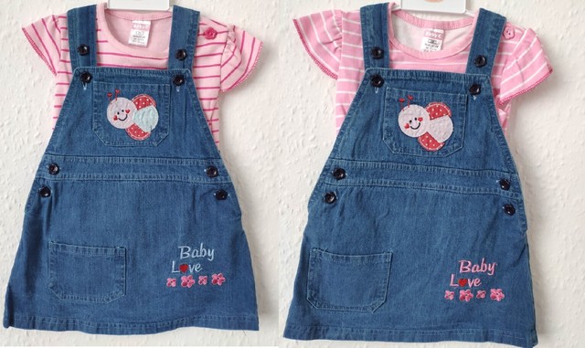 baby girl soft dungarees