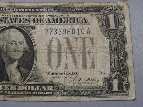 2 "Funny Back" $1 Silver Certificates Both 1928-A M/A & R/A Blocks. #29 - Picture 6 of 12
