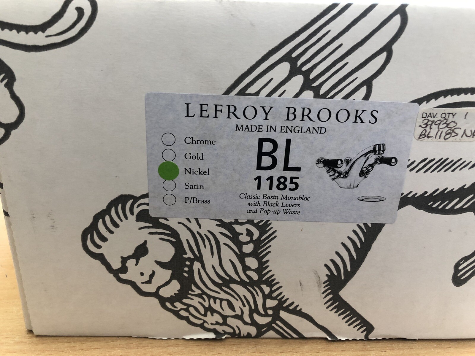 Lefroy Brooks Clásico BL1185 1H lvr Lavabo PUW plata de níquel Lefroy Brooks Clásico BL1185 1H lvr Lavabo PUW plata de níquel
