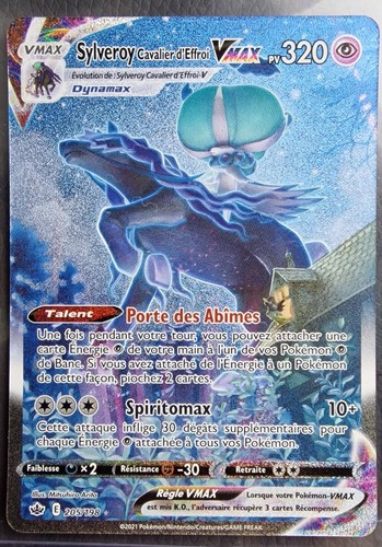 Silveroy carte pokemon Sylveroy Cavalier D’effroi Vmax 205/198 Porte Des Abymes ...