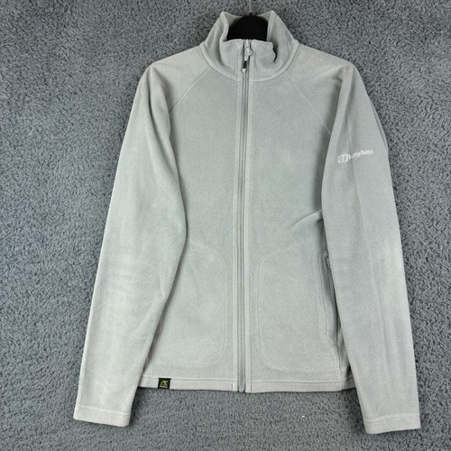 Berghaus Fleece Damen 12 grau durchgehender Reißverschluss Polartec Outdoor Wandern warm Gorpcore