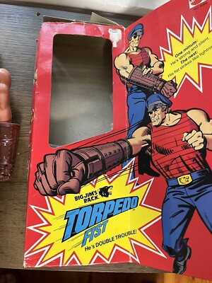 Big Jim Mattel Torpedo Fist Box Dr Steel Wolfpack P.A.C.K.