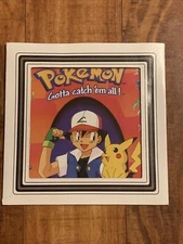 Pokemon Framed Scorpio Glass Poster 1998 Made in NY Brooklyn Ash Pikachu