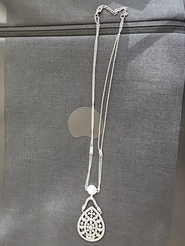 Colar de lapela ESPO Joseph Esposito prata esterlina diamante - Imagem 3 de 4