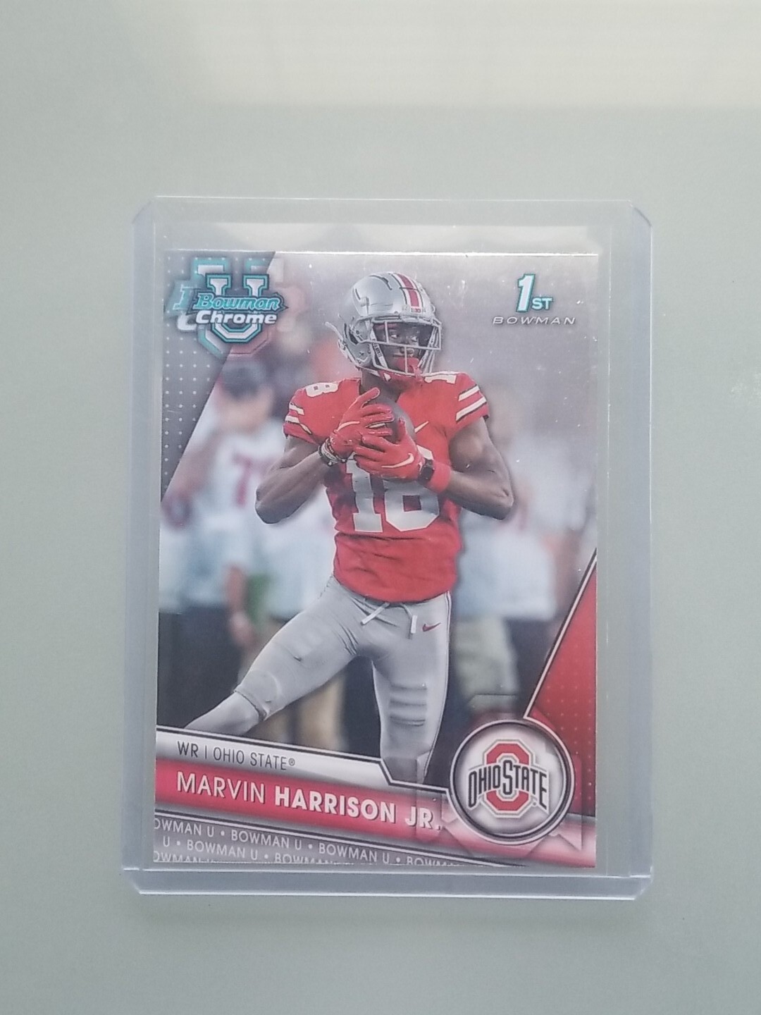 2023 Bowman U Chrome #100 Marvin Harrison Jr 1st Bowman Ohio State Buckeyes