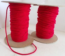 Red Twisted Cording 1/8" rayon 3mm cord 3yds