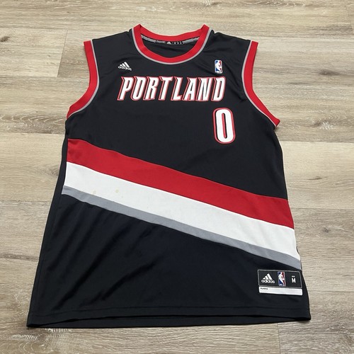 Adidas Portland Trail Blazers Damian Lillard #0 NBA Basketball Jersey Men Medium