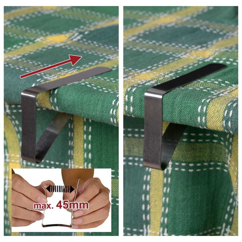 12X Tablecloth Clips Desk Table Cloth Cover Clamp Holder Party Wedding Picnic - image 3 of 4
