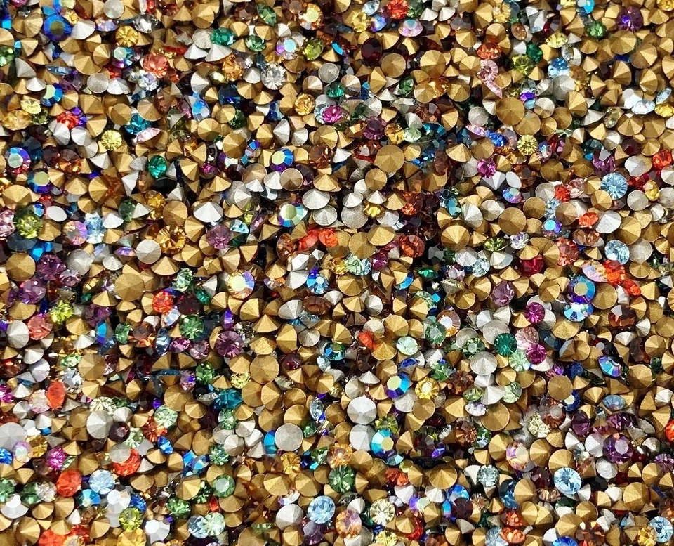 300 Vintage Swarovski Crystal 2mm. To 3mm. Tiny Rhinestones - Jewelry Repair J49 - Image 2 of 4
