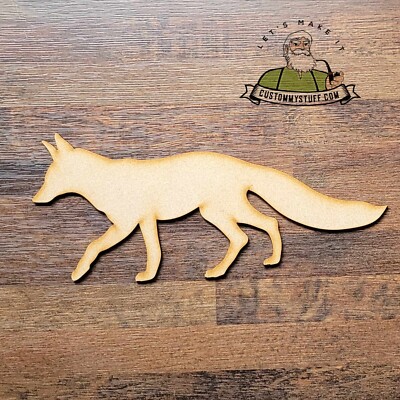 Holz Großtier Fuchs Bastelform 10-60cm MDF 3mm 6mm Verzierung Dekoration