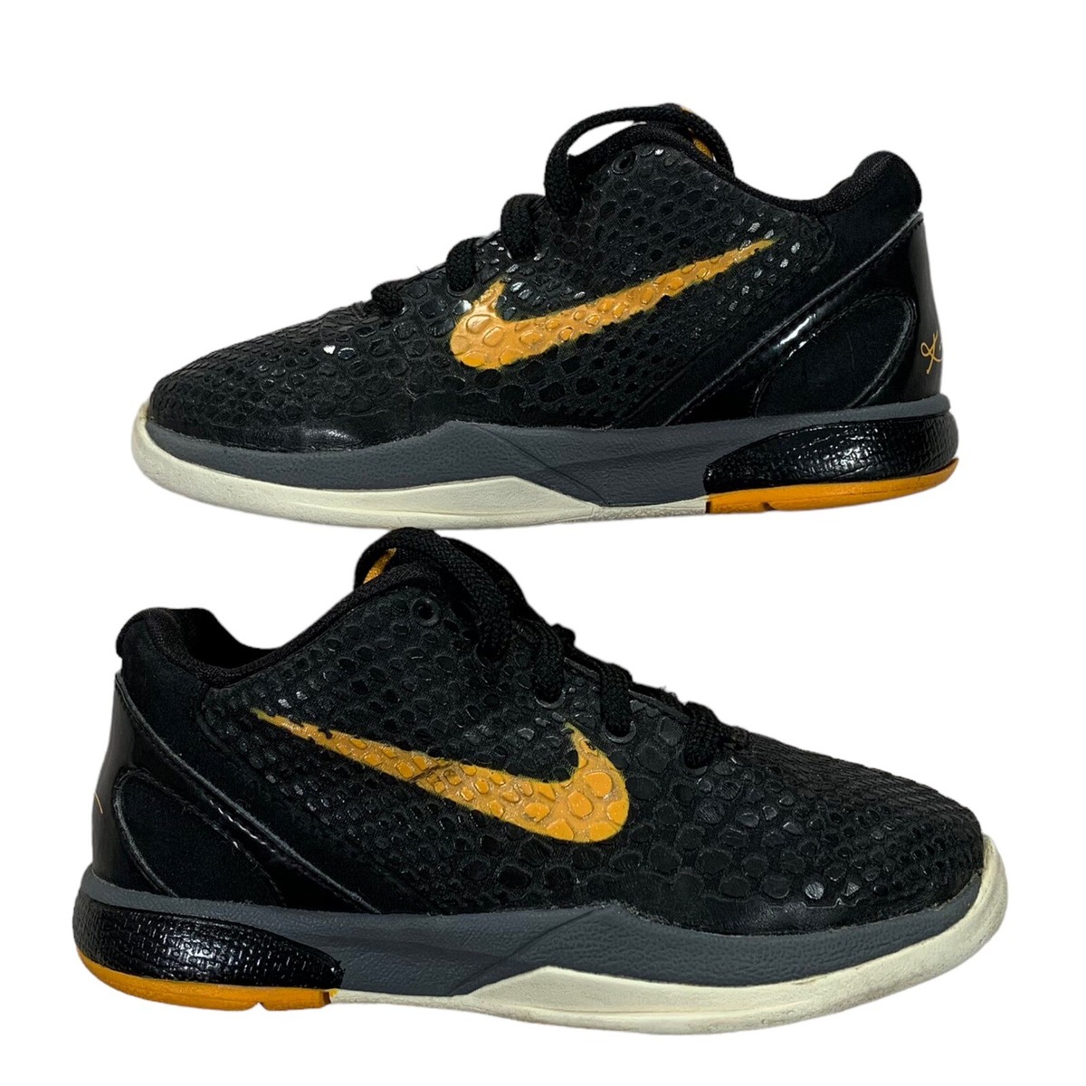 Vintage Nike Kobe VI 6 Black Del Sol Dark Grey 2010 Sneakers
