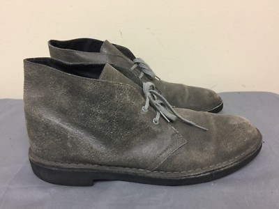 Clarks originals men size US 9M GB 8.5 gray leather ankle 