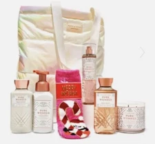BATH AND BODY WORKS PURE WONDER 7 PIECE GIFTBOX CHRISTMAS SHOWER GEL LOTION MIST