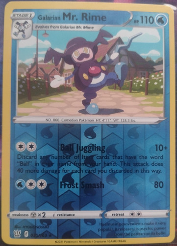 Galarian Mr. Rime  35/163 Reverse Holo Pokémon Battle Styles