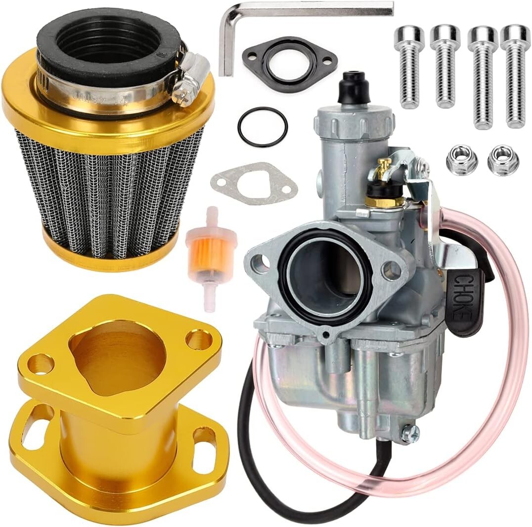 26Mm Carburetor Predator 212 Performance Carb Intake Mainfold 38Mm Air Filter Up