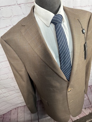 NEW RALPH LAUREN Mens Brown SHEPHERDS CHECK Suit Sport Coat Blazer Jacket 48R - Picture 3 of 10