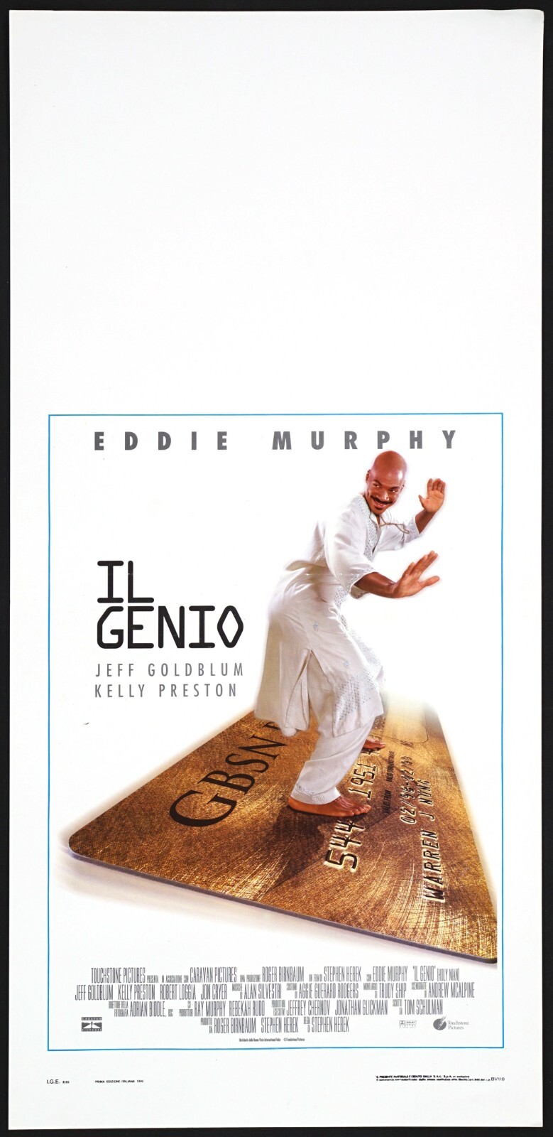 Locandina originale film Il genio (1998) - Regia di Stephen Herek