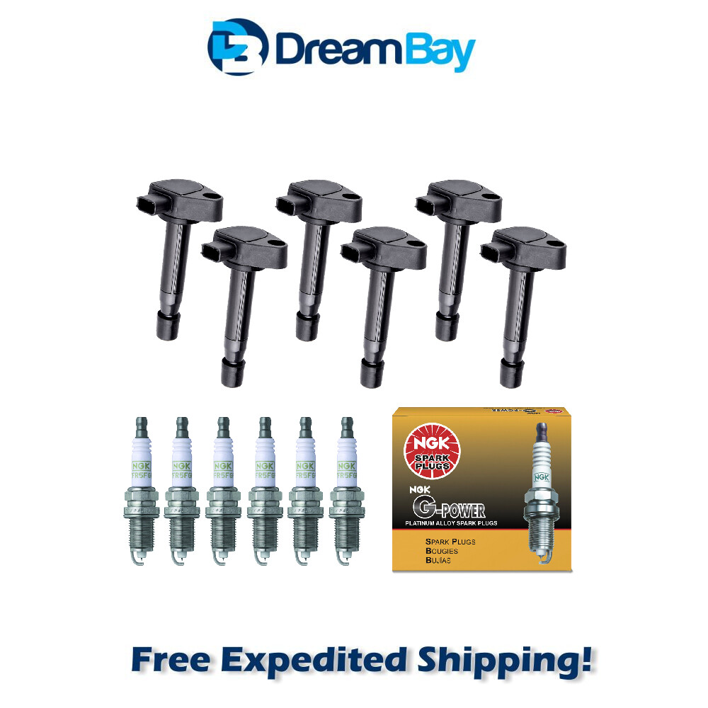 99-04 for Acura CL TL/ Accord Odyssey UF242 Ignition Coil  NGK Spark Plug 6PCS