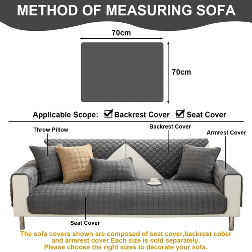 Verdicker Sofabezug Plüsch Sofakissen Karo rutschfest Sofabezug Sofa Handtuch USA - Bild 2 von 46
