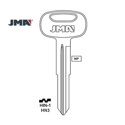 JMA Uncut Key Blank Fits for Hino Truck - HN3 - HIN-1 (10 Pack)