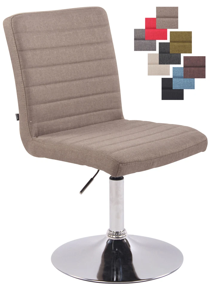 Esszimmerstuhl Elvas Stoff Höhenverstellbar Drehbar Polsterstuhl Lehnstuhl