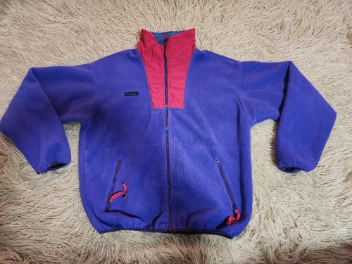Vintage 90s Columbia Full Zip Fleece Adult Size L - 第 1/4 張圖片