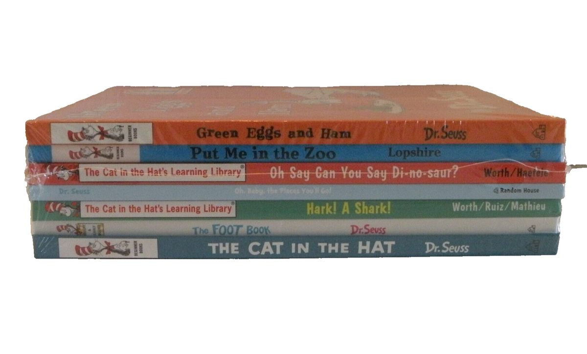 Lot of 7 Dr. Seuss Books (TheCatinTheHat/TheFootBook/Hark!AShark