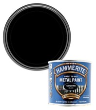 Hammerite Direct to Rust Smooth Metal Paint 250ml  Black