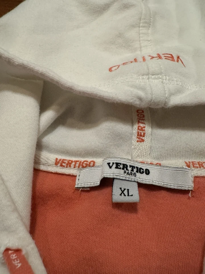 Vertigo Paris Women’s Pink Zip Up Hoodie Sweater Sz XL Foto 4 de 4