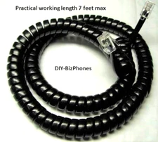 Black 12Ft Handset Cord for AT&T 2-Line Phone ML17929 952 992 993 Receiver Curly
