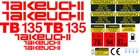 TAKEUCHI TB135 MINI DIGGER COMPLETE DECAL SET WITH SAFETY WARNING SIGNS