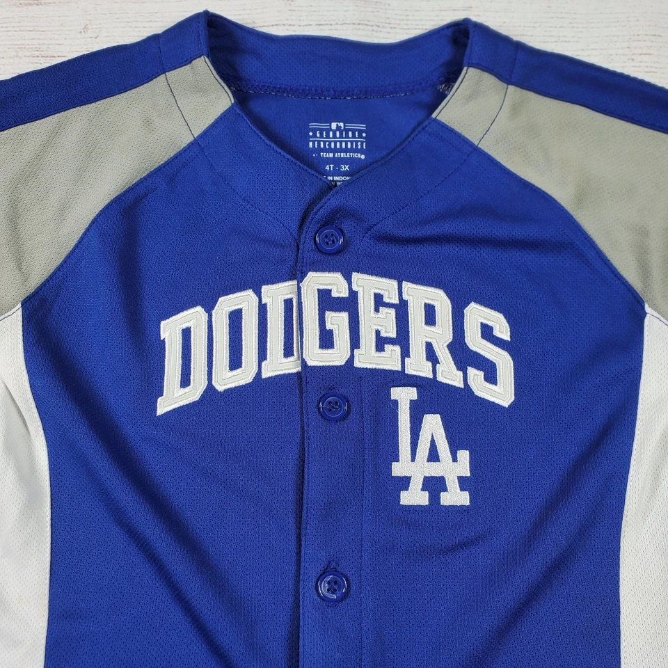 Camiseta deportiva de los Dodgers de Los Ángeles mercancía genuina niños talla 4T Foto 2 de 4