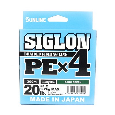 Sunline P.E Line X4 Siglon 300M P.E 1.2 20LB Dark Green (1076)