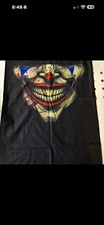 X5 Clown Face Costume Mask Balaclava Style Head Covering, Black, Moisture Wick