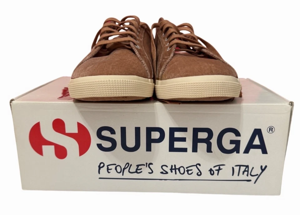 Superga 2288 Crushvellutow румяна новый в коробке бархата кроссовки женщин 8,5 шнурует вверх Италия - Изображение 3 из 4