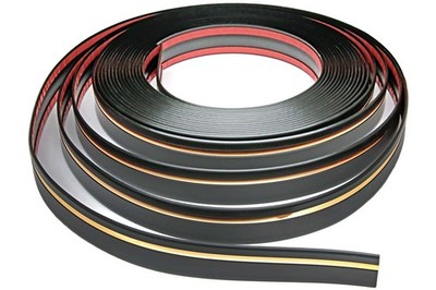 Zierleiste 39mm breit | schwarz gold | flexibel selbstklebend | Meterware