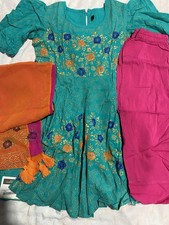 Readymade Linen Kids Girls Salwar Kameez Party Wear Eid Indian Designer Dress