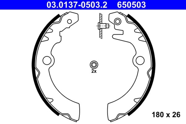 Bremsbackensatz ATE 03.0137-0503.2 FüR Suzuki Alto Pixo GF Nissan UA0 LPG 7-image