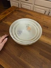Vintage Fire King Oven Ware Mixing Bowl Nesting of 3 Grapes Peach Pear designs