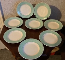 Set of 8 Vintage 1940s, Burleigh Ware 'Balmoral' Bread / Starter Plates, 17.5cm