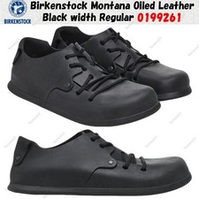 Birkenstock Montana pelle oliata nera larghezza normale 0199261 taglia unisex