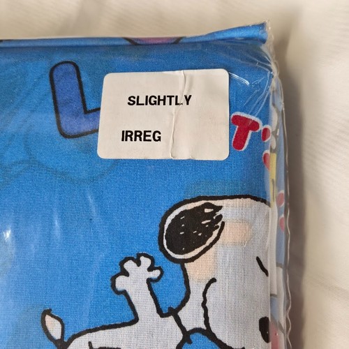 Vintage Snoopy Peanuts Twin Sheet Set Alphabet Let's Be Friends Neu aus altem Lagerbestand unregelmäßig USA - Bild 7 von 11