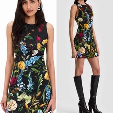 $295 NWT Alice + Olivia Wynell Floral Sleeveless Sheath Minidress ⭐️size 8