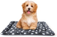 Large Dog Bed Mat Washable Dog Crate Pad with Non-Slip Bottom Soft Kennel Pad