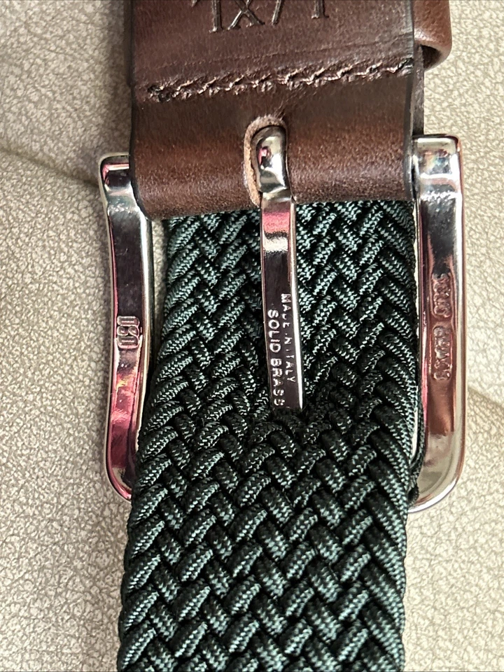 Rolex Golf Club Collection Cinturón Elástico Trenzado Verde Talla Hombre L/XL Italia Foto 3 de 4