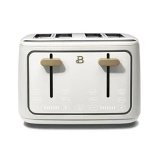 Beautiful 4-Slice Toaster with Touch-Activated Display, White Icing by Drew