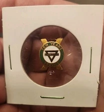 Vintage Conoco Gas 10 Year Service Pin Williams Mfg. Chicago Good Condition