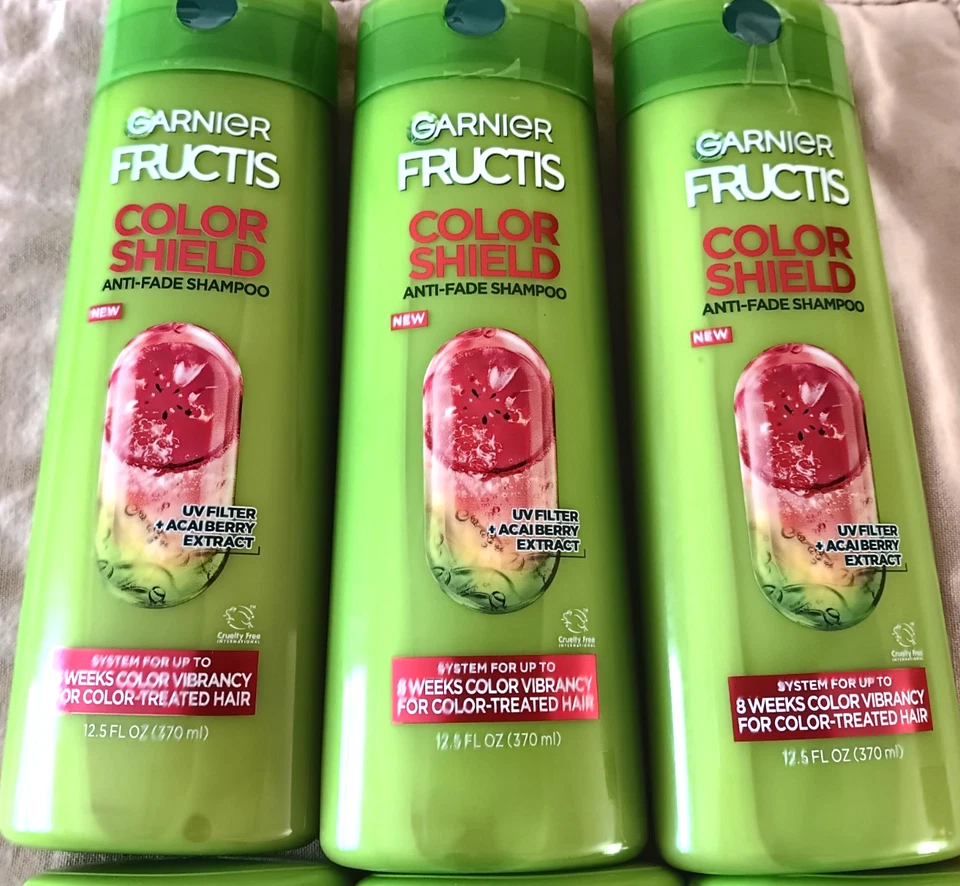 Garnier Fructis Color Shield Acai Berry Vegan UV Filter Shampoo Conditioner Lot - Image 2 of 4