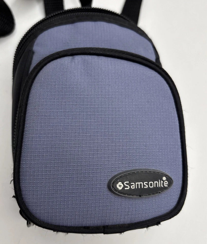 SAMSONITE Small Camera Shoulder Travel Bag Snap Closure Padded Walls Long Strap - Image 2 of 4
